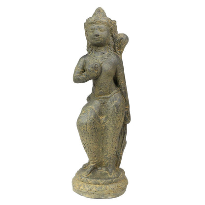 Sri Dewi Skulptur Stein Lavasand Indonesien Bali Gott Hinduismus Steinfigur Deko 42 cm