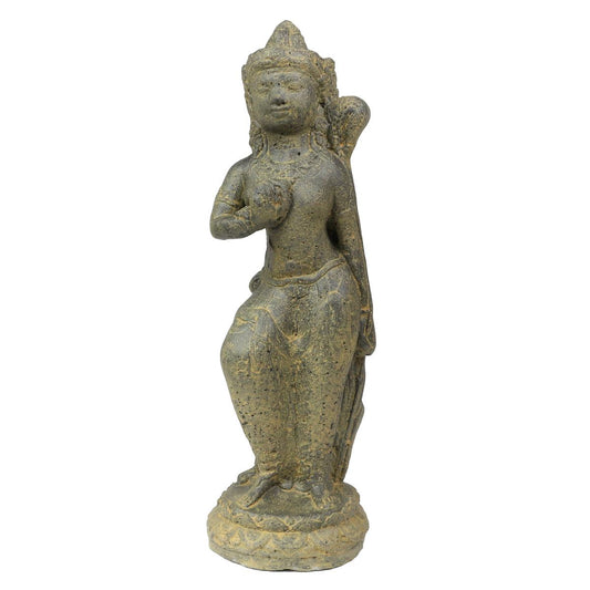 Sri Dewi Skulptur Stein Lavasand Indonesien Bali Gott Hinduismus Steinfigur Deko 42 cm