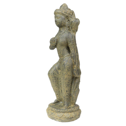 Sri Dewi Skulptur Stein Lavasand Indonesien Bali Gott Hinduismus Steinfigur Deko 42 cm