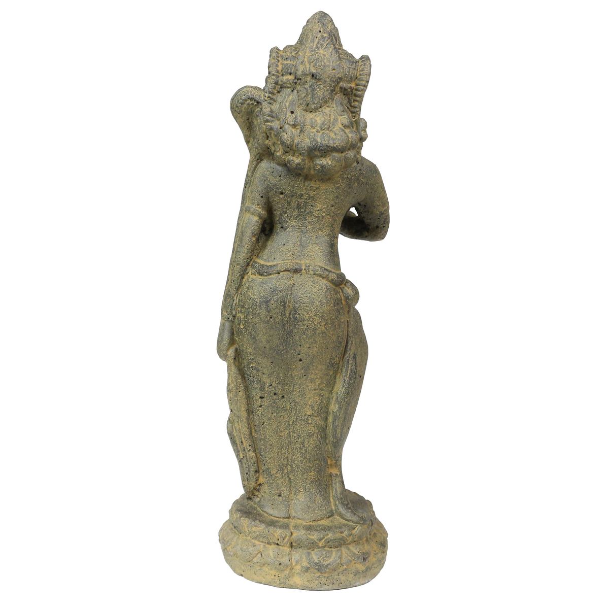 Sri Dewi Skulptur Stein Lavasand Indonesien Bali Gott Hinduismus Steinfigur Deko 42 cm