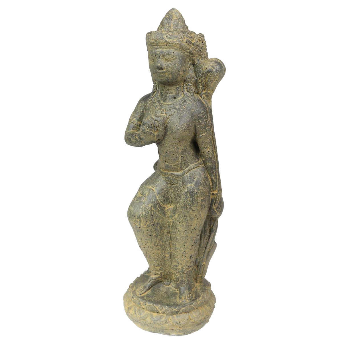 Sri Dewi Skulptur Stein Lavasand Indonesien Bali Gott Hinduismus Steinfigur Deko 42 cm