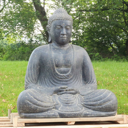 Buddha Steinbuddha für den Garten Wetterfest Frostsicher Japan