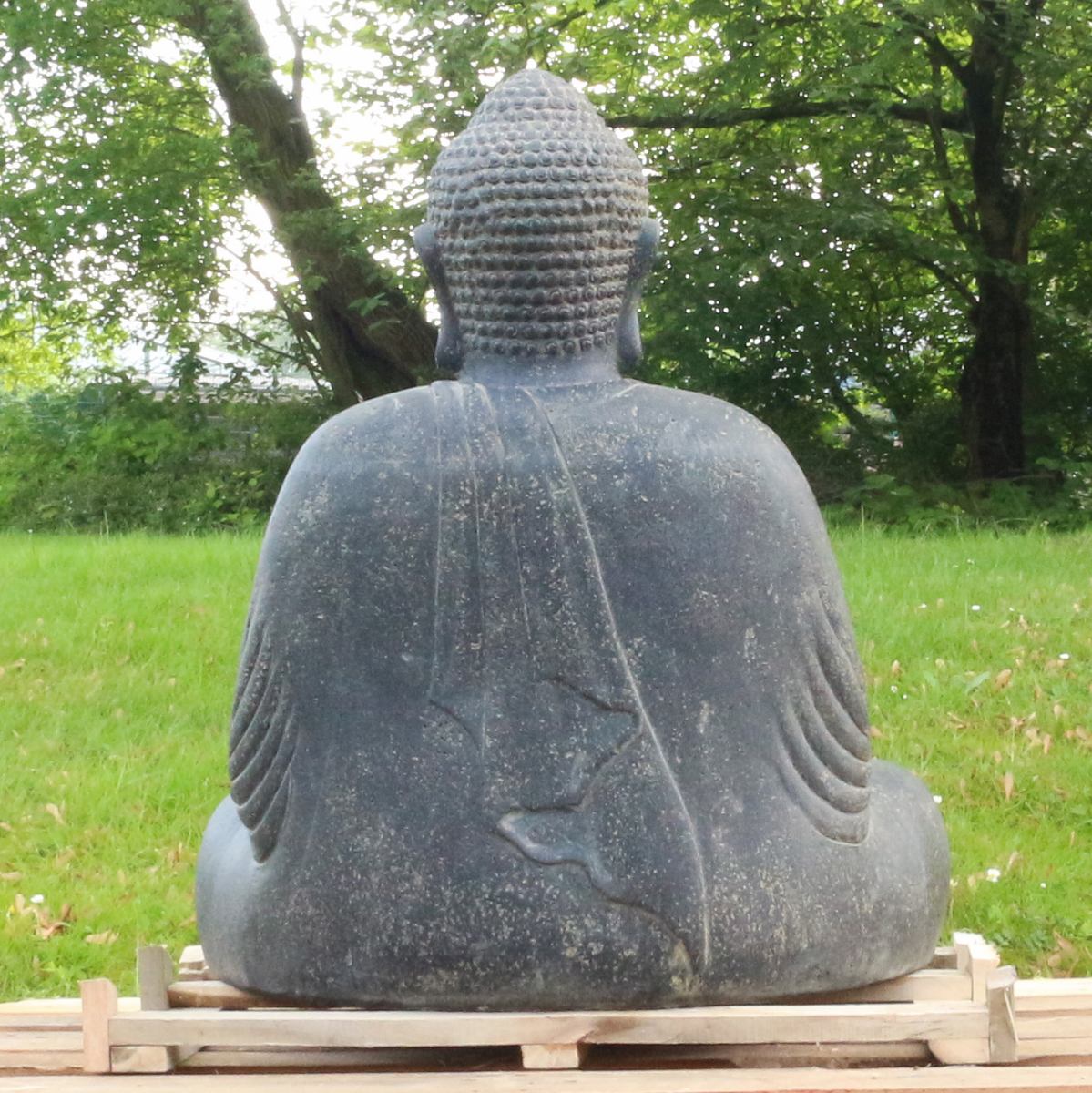 Buddha Steinbuddha für den Garten Wetterfest Frostsicher Japan