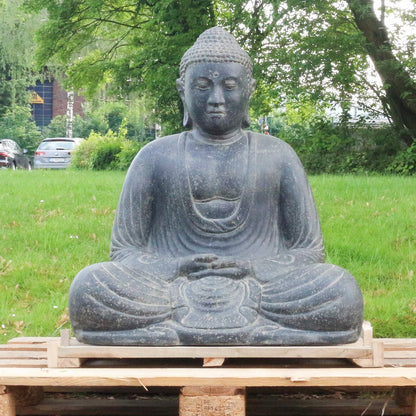 Buddha Steinbuddha für den Garten Wetterfest Frostsicher Japan
