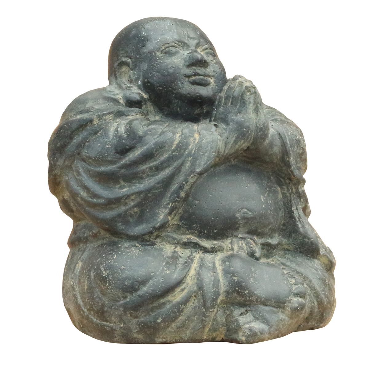 Steinfigur Buddha Gartenfigur Gartendeko