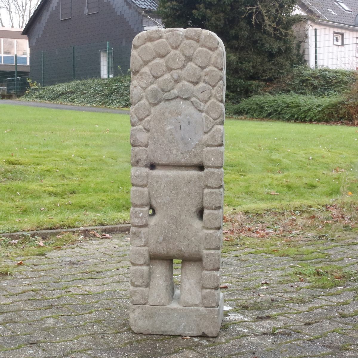 Tiki Figur Moai Greenstone Steinfigur Dekofigur Garten Figur aus Stein 100cm